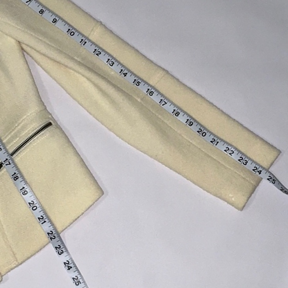 Vince, Cream Wool Moto Jacket, Size 4 - Picture 11 of 14